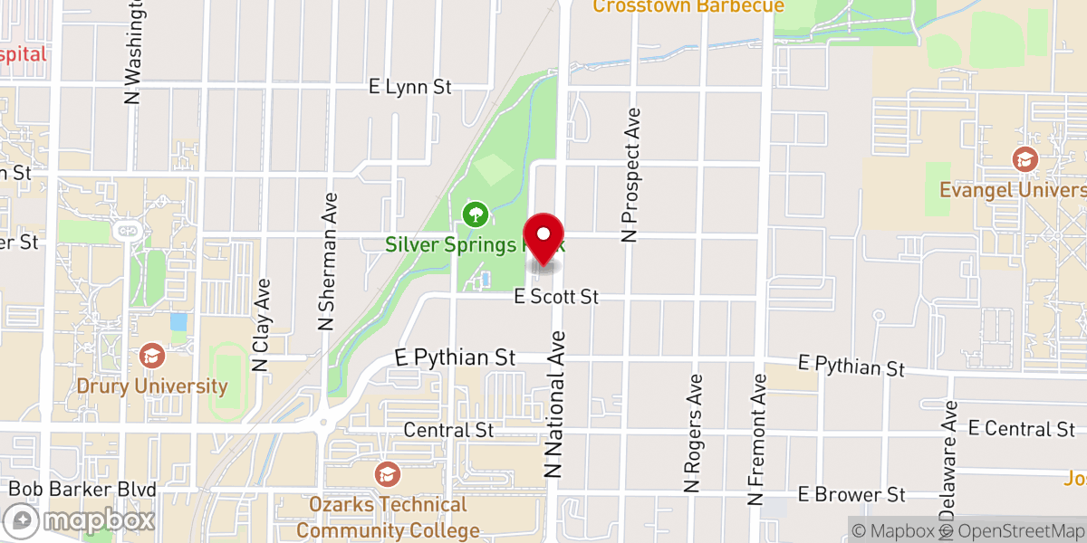 Map showing location of Silver Springs Chapel