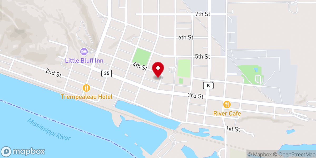 Map showing location of Trempealeau United Methodist