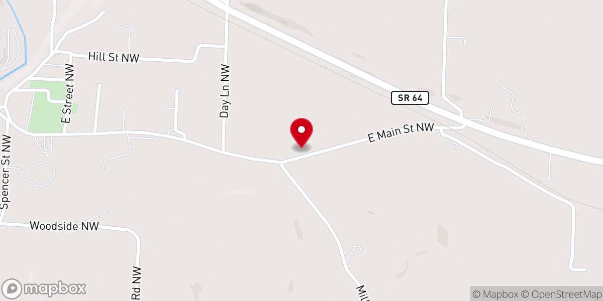 Map showing location of Milltown Southern Baptist Church