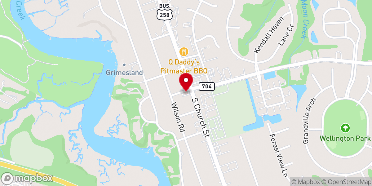 Map showing location of Ringo's Donuts