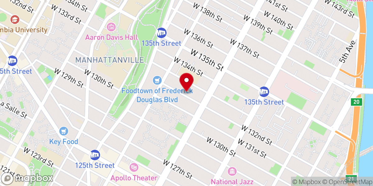 Map showing location of Chabad Of Harlem