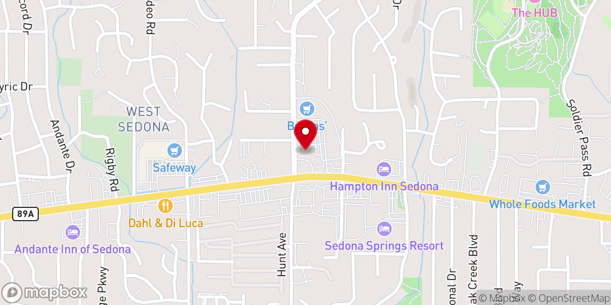 Map showing location of Chabad of Sedona