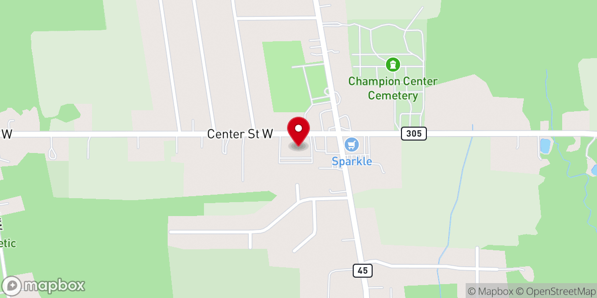 Map showing location of Champion Christian Church (Disciples of Christ)