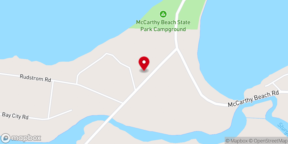 Map showing location of Chapel of the Pines