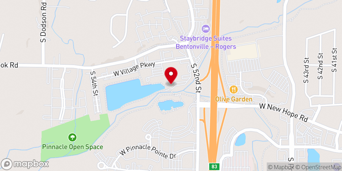 Map showing location of Chapel on the Creeks