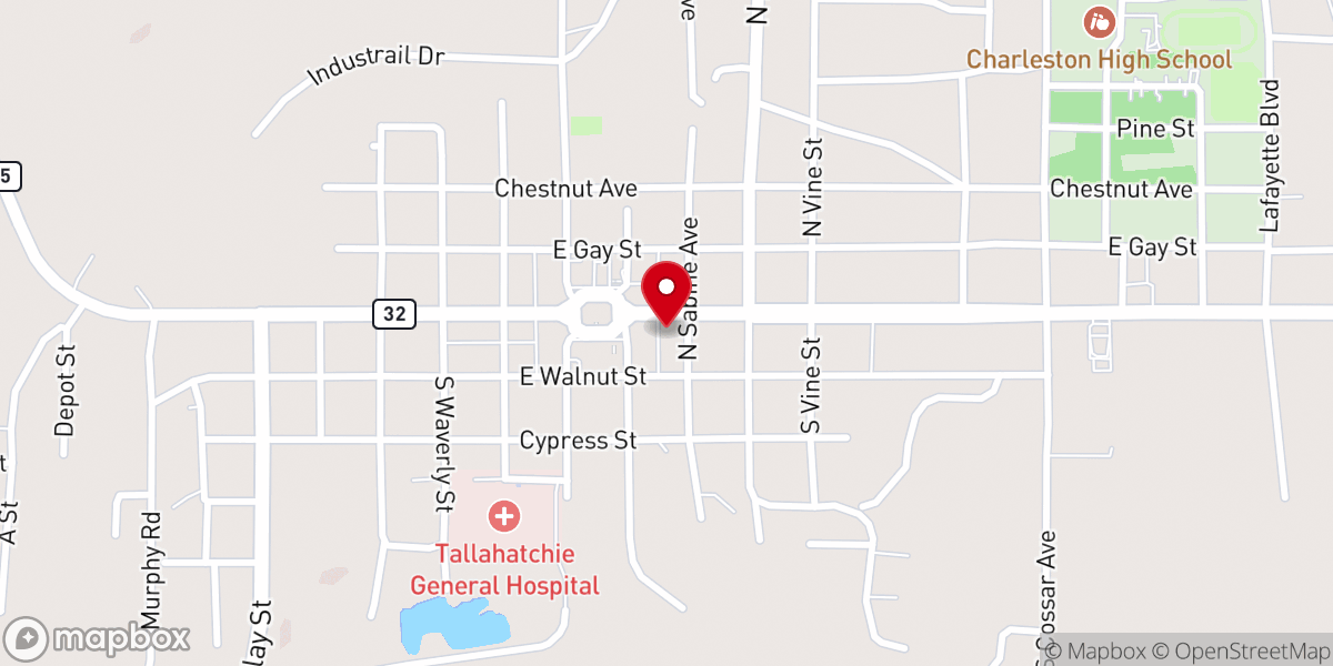 Map showing location of Charleston First Methodist