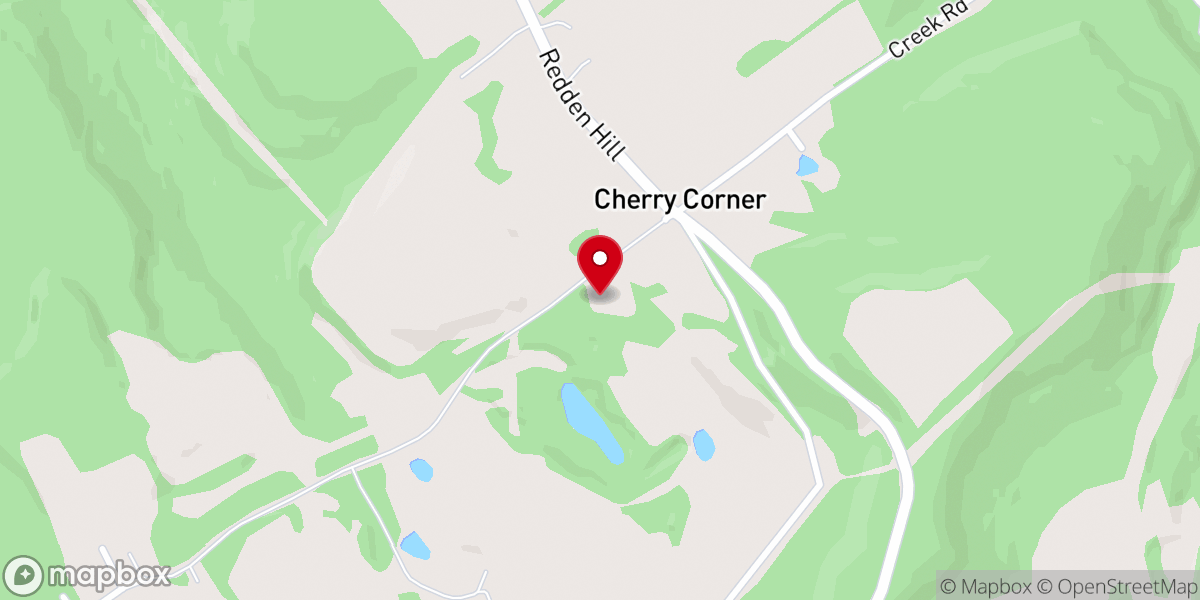 Map showing location of Cherry Corner Bible Church