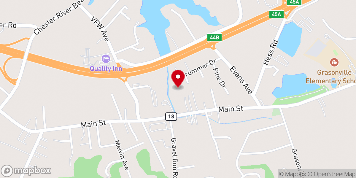 Map showing location of Chesapeake Church of Christ