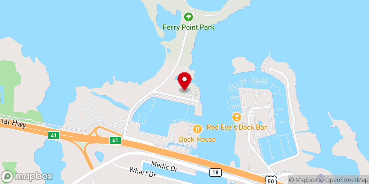 Map showing location of Chesapeake Heritage & Visitors Center