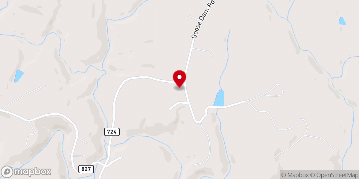 Map showing location of Chestnut Church