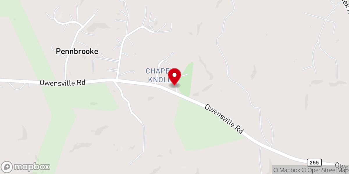 Map showing location of Chews Memorial United Methodist