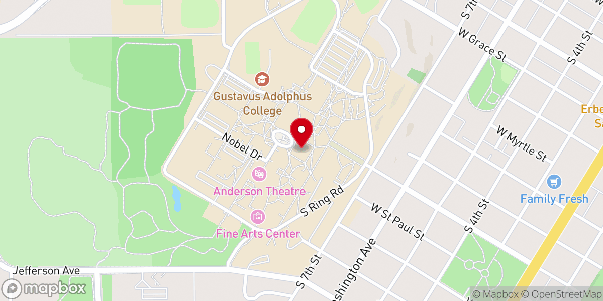 Map showing location of Christ Chapel