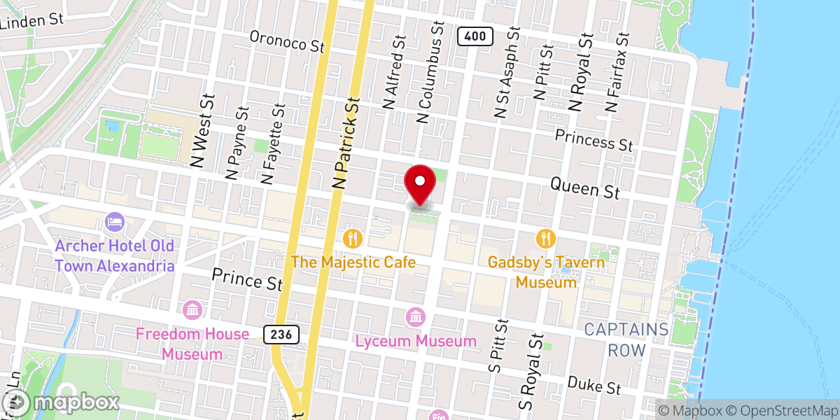 Map showing location of Christ Church Alexandria