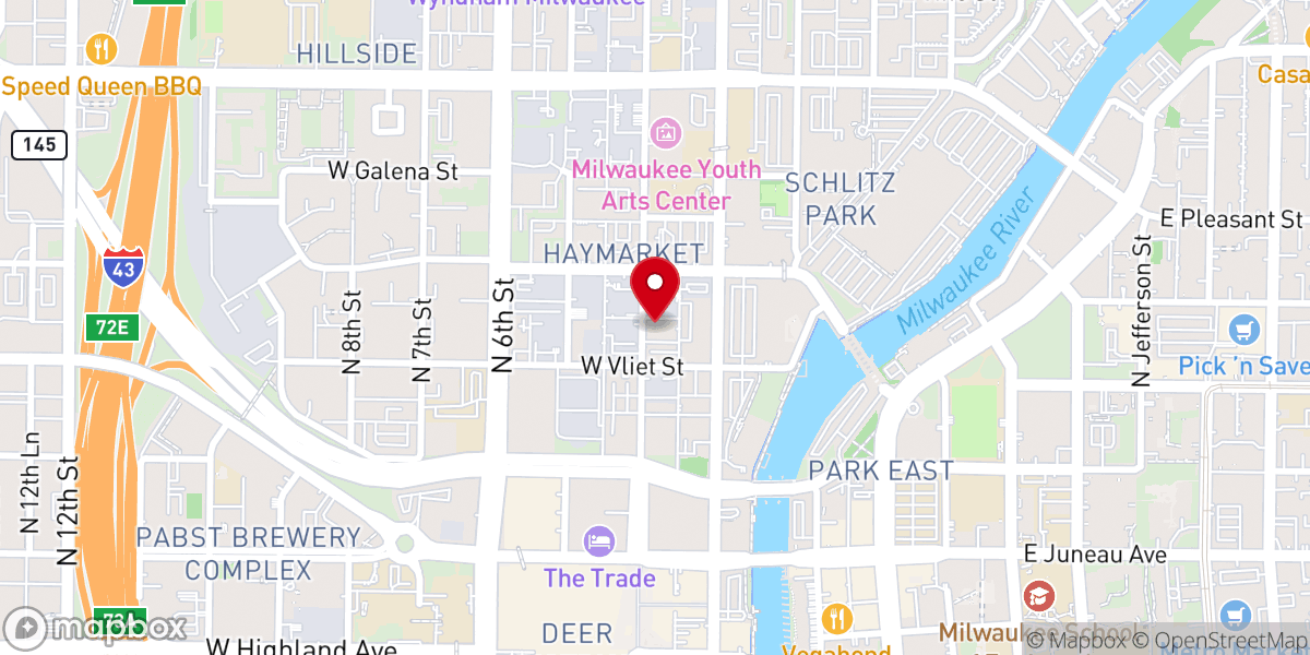 Map showing location of Christ Church Milwaukee
