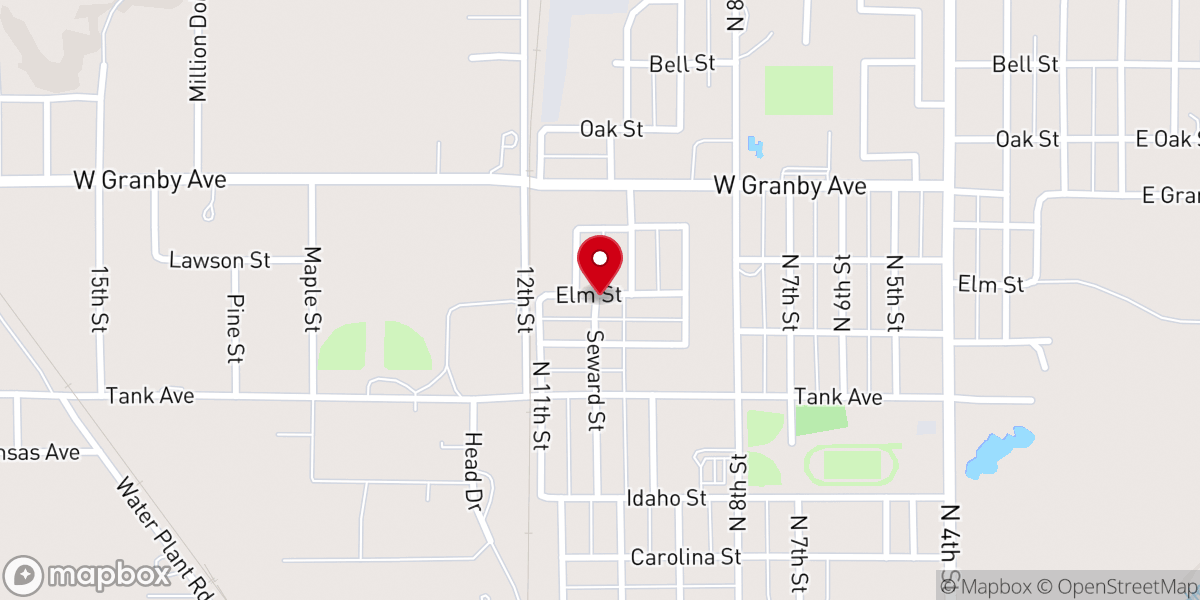 Map showing location of Christ Church of Neodesha