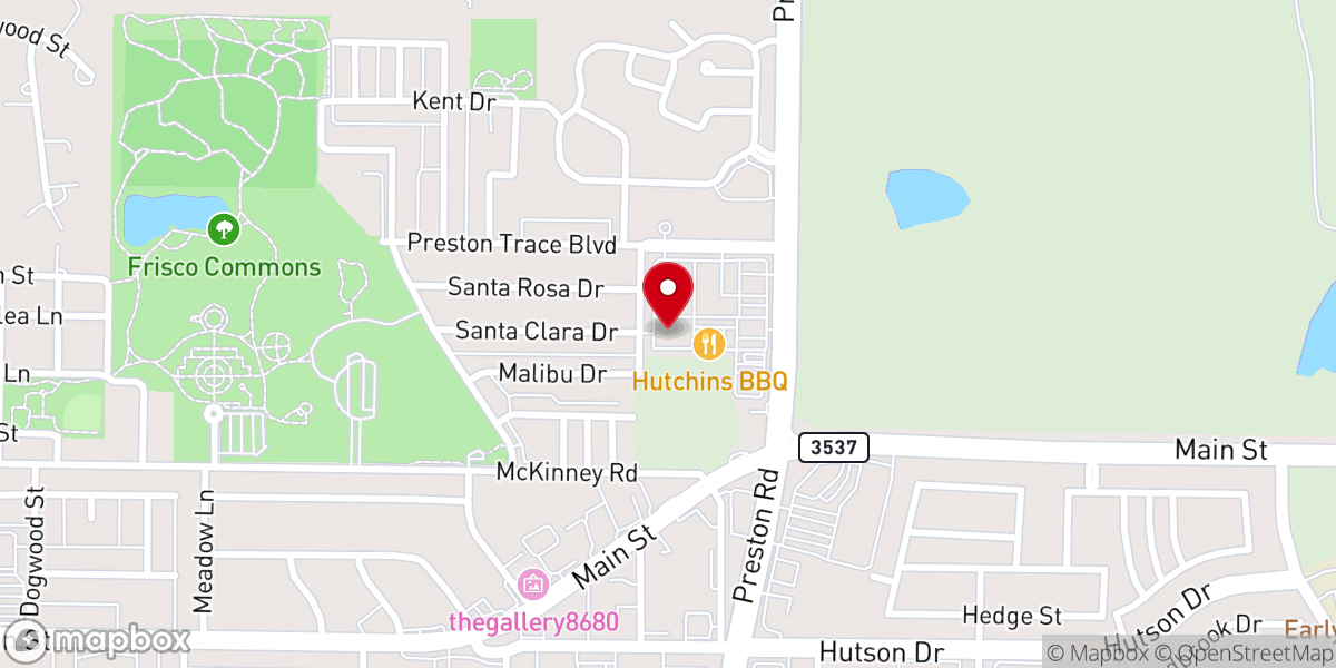 Map showing location of Christ Community Church (PCA)