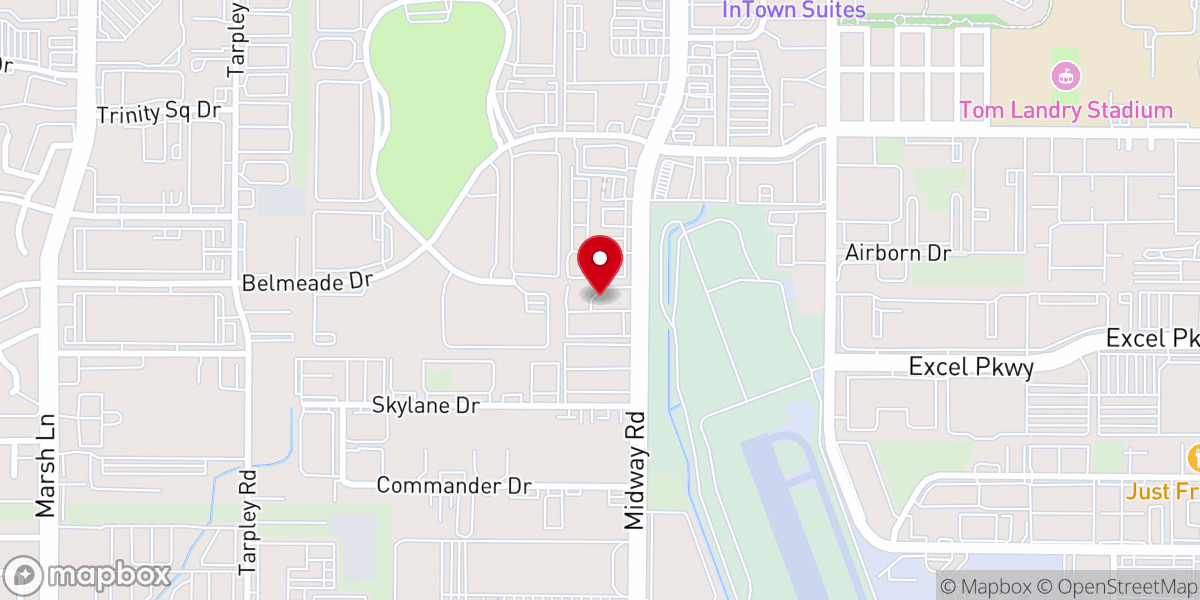 Map showing location of Christ Embassy Farmers Branch