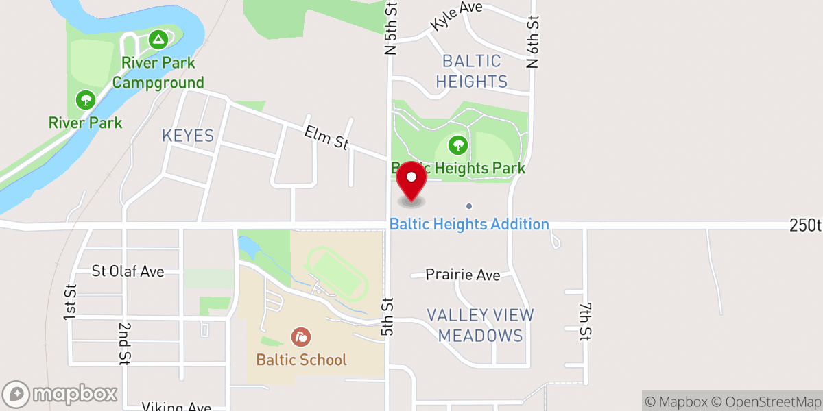 Map showing location of Christ Fellowship