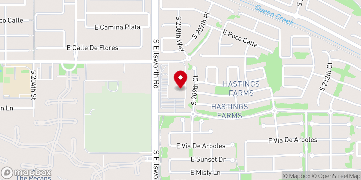 Map showing location of Christ's Church of the Valley (CCV) - Queen Creek