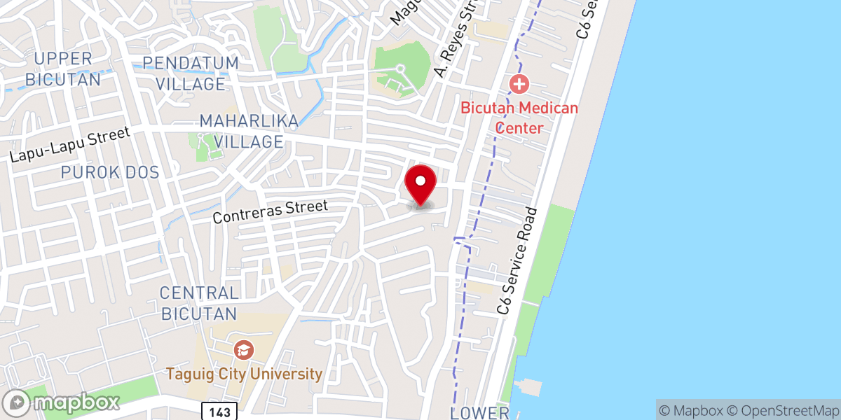 Map showing location of Christ the Cornerstone Church-Bicutan Taguig