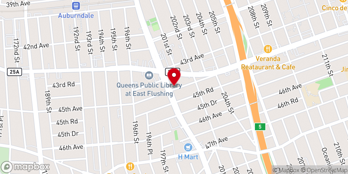 Map showing location of Christian Church of Bayside