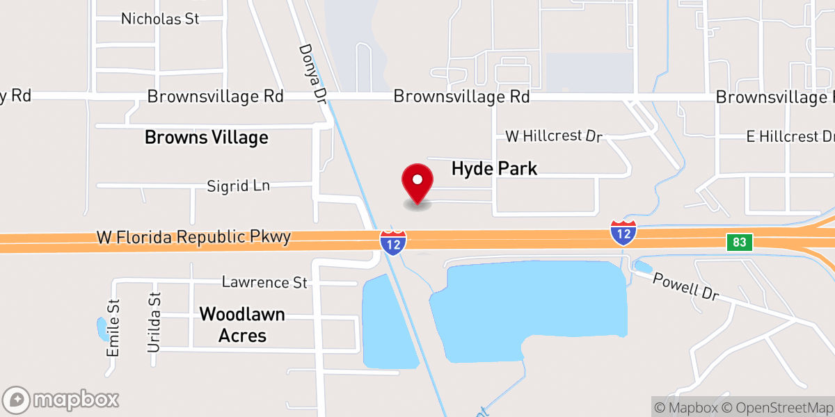 Map showing location of Christian Love Church Slidell