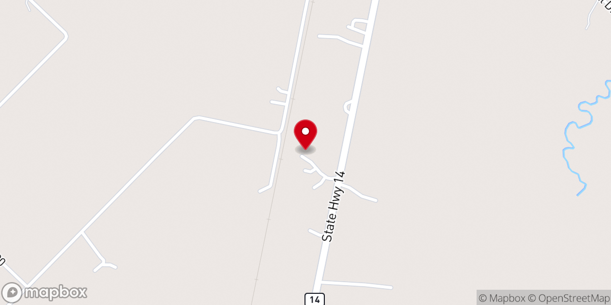 Map showing location of Church camp