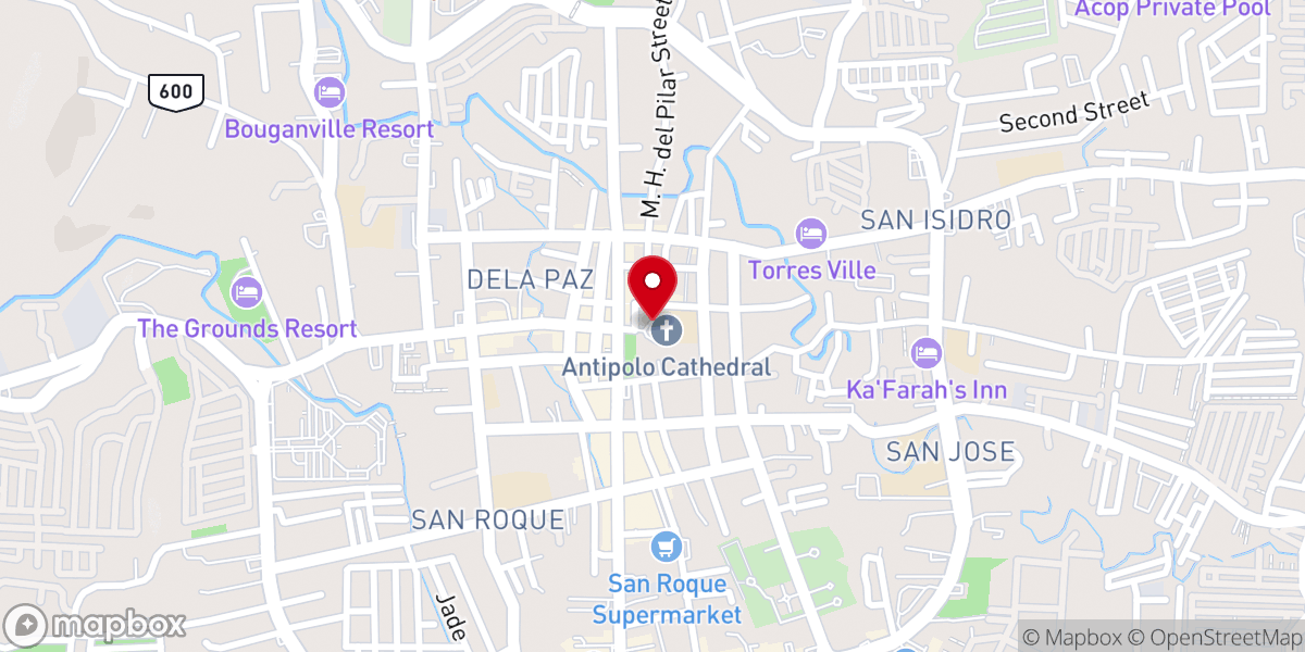 Map showing location of Church of Antipolo Historical Marker