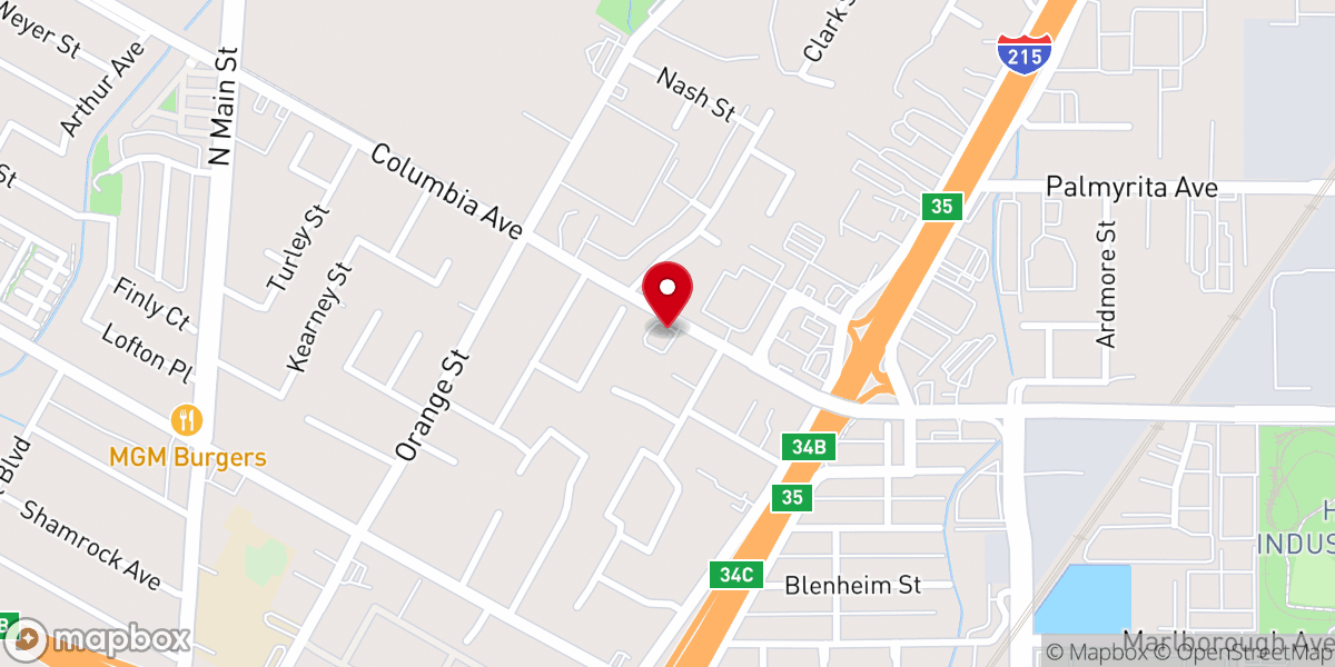 Map showing location of Church of Christ Northside