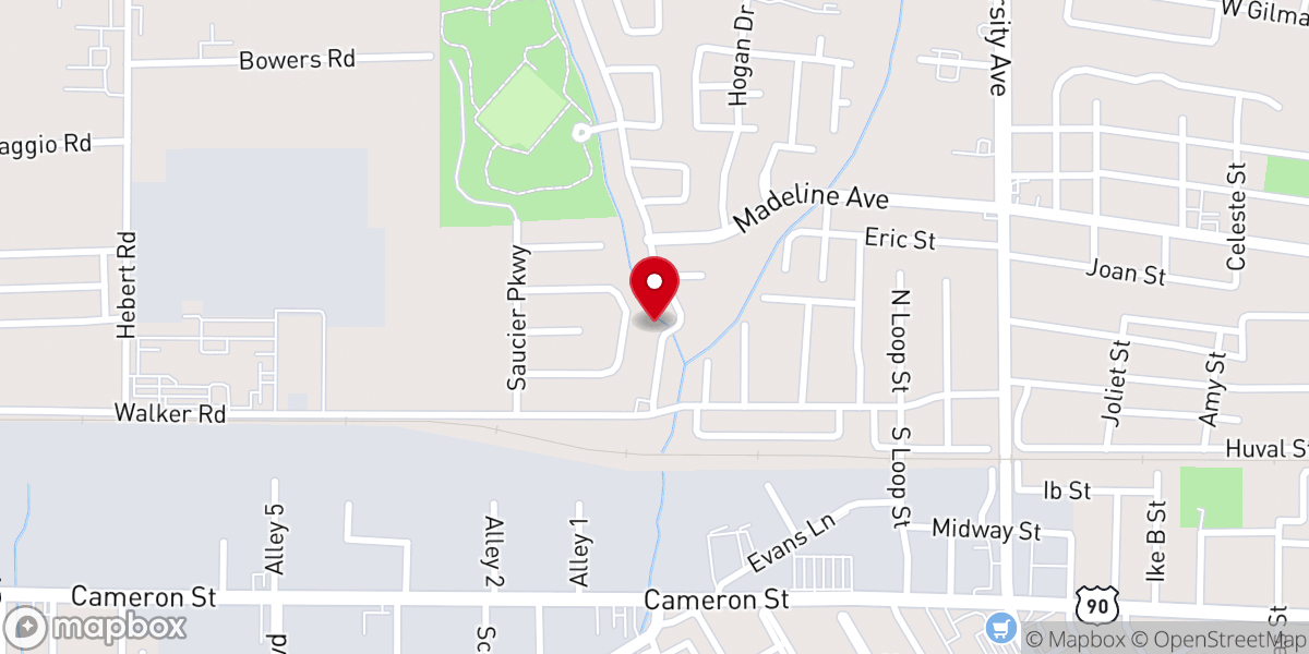 Map showing location of Church of Christ of Lafayette
