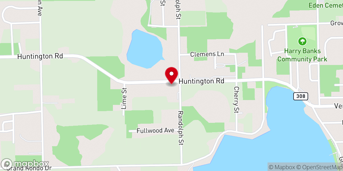 Map showing location of Church of God & Christ