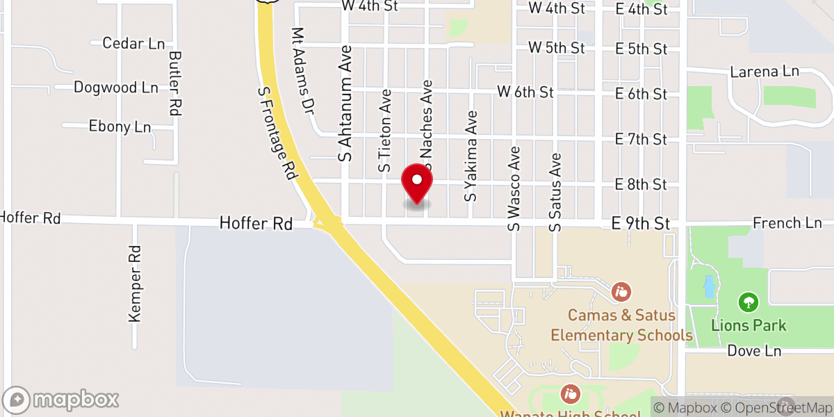 Map showing location of CHURCH OF GOD WAPATO