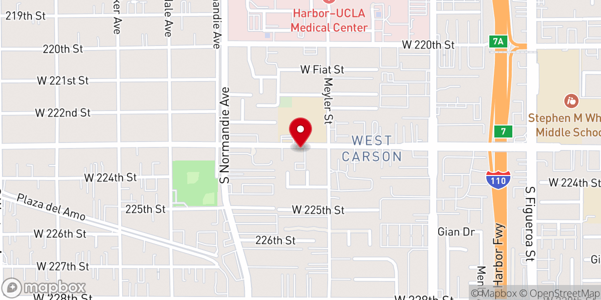 Map showing location of Church of Perfect Liberty - Los Angeles