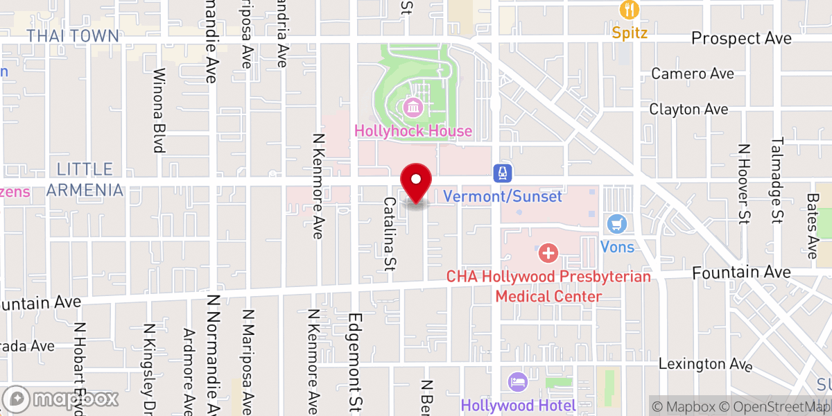 Map showing location of Church of Scientology of Los Angeles