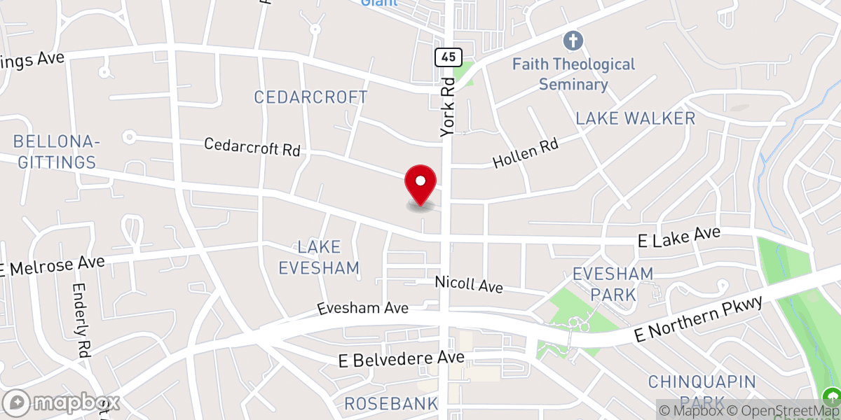 Map showing location of Church of the Nativity & Holy Comforter
