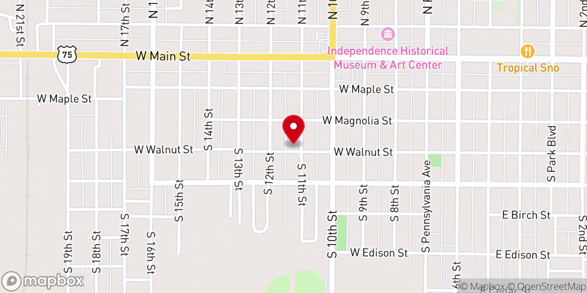 Map showing location of Church of the Naz Activity Center