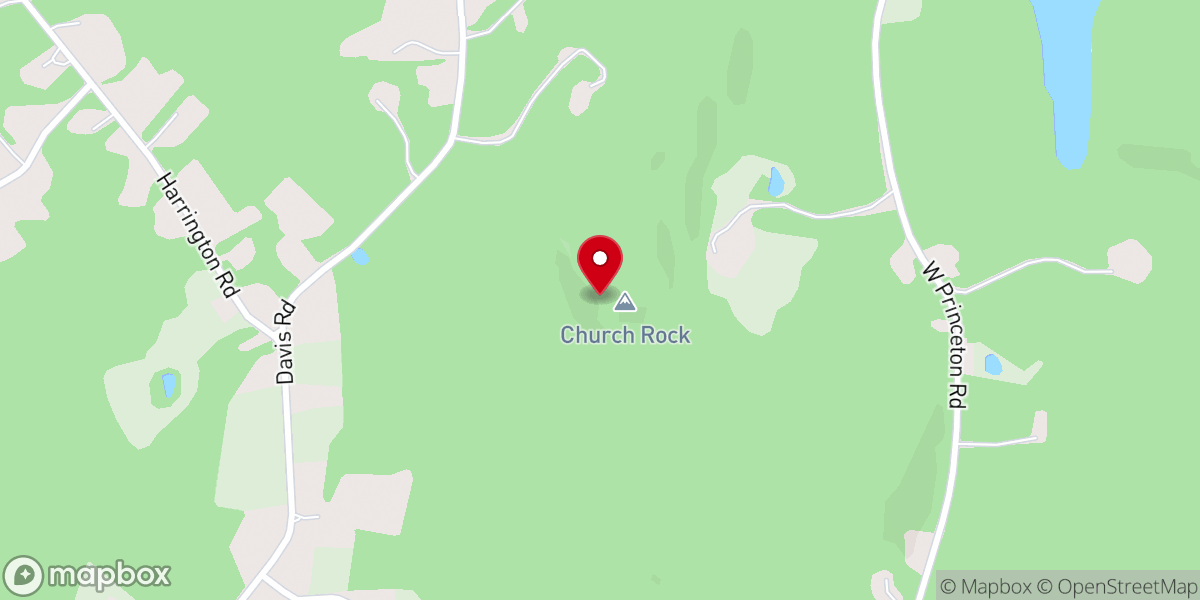 Map showing location of Church Rock