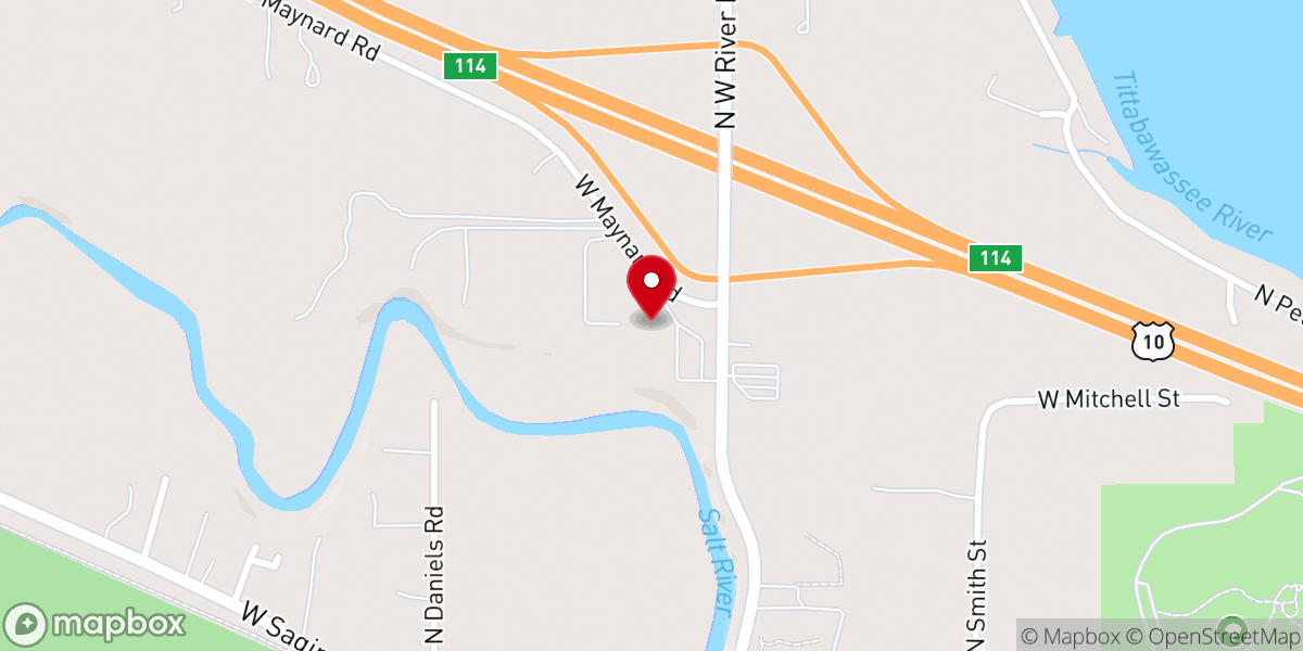 Map showing location of City Church Sanford