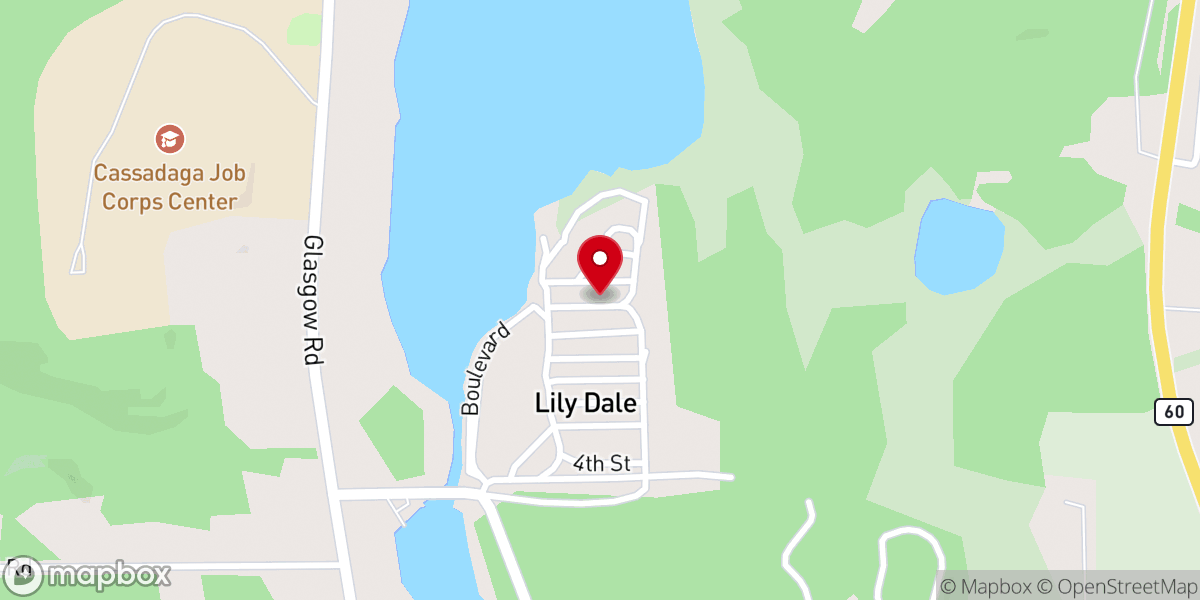 Map showing location of City of Light Spiritualist Church