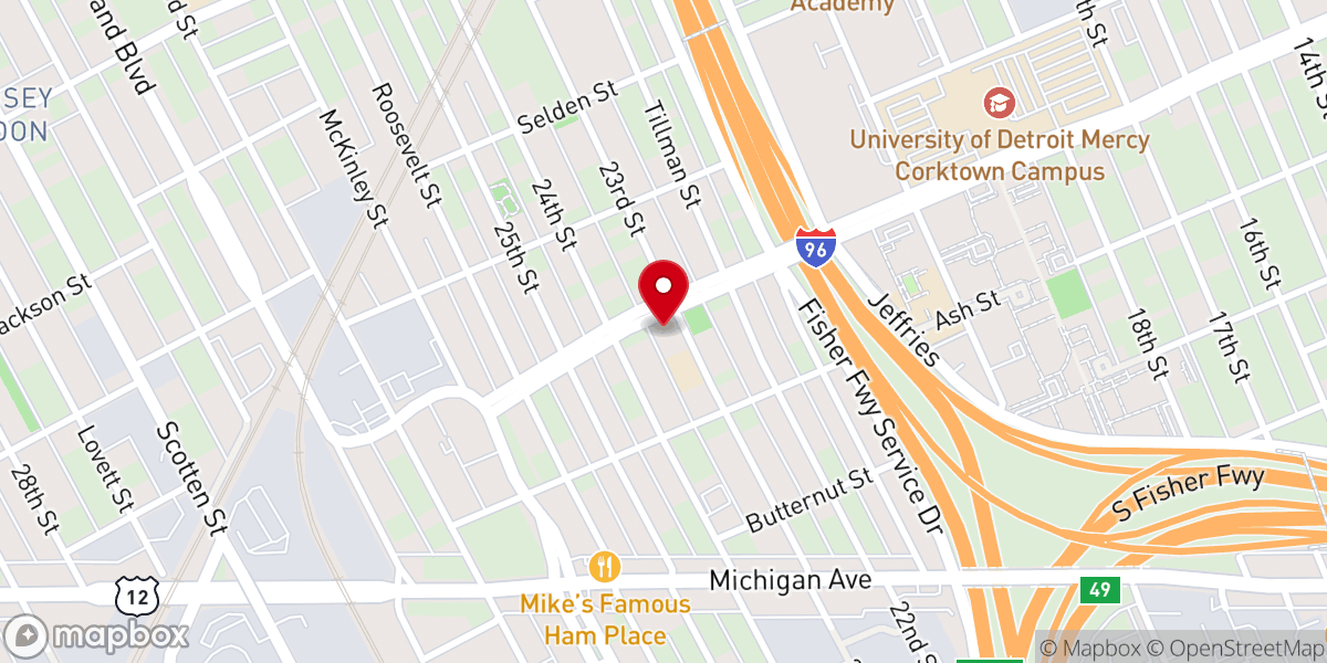 Map showing location of Clinton Chapel Church