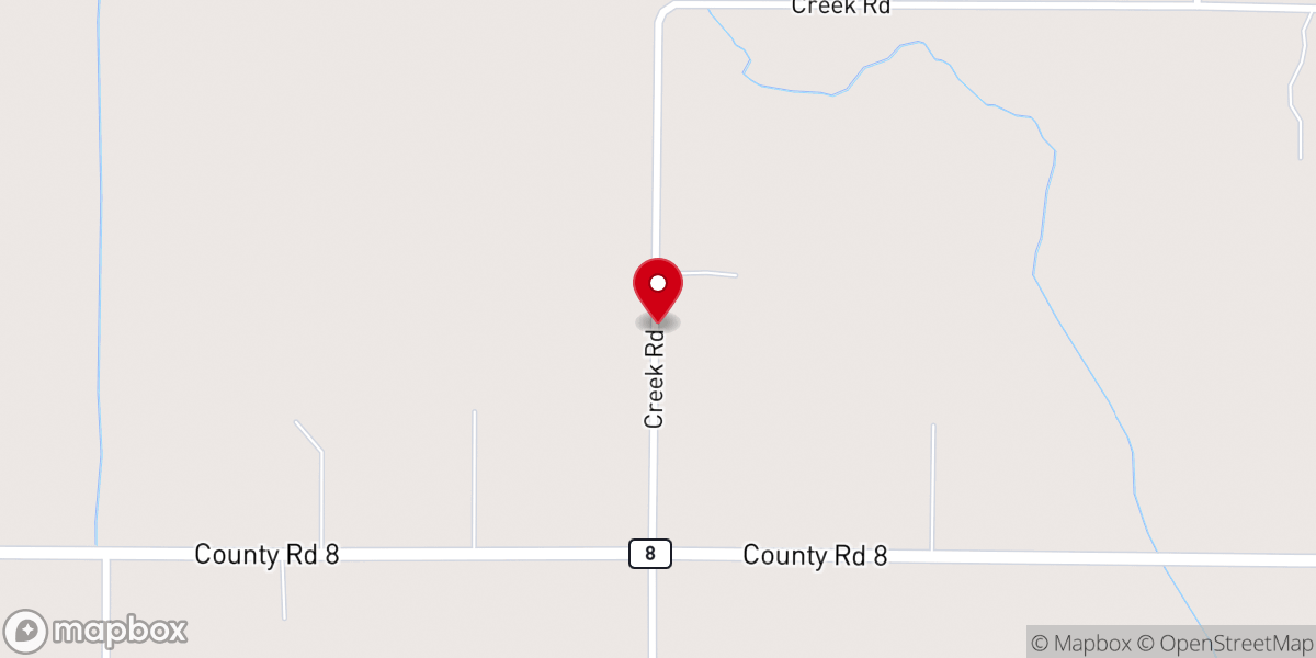 Map showing location of Cloverdale Mennonite Church