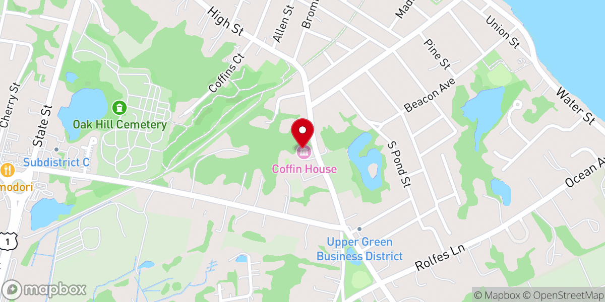 Map showing location of Coffin House