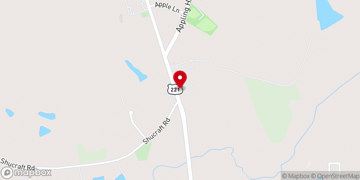 Map showing location of Columbia County Cares Food