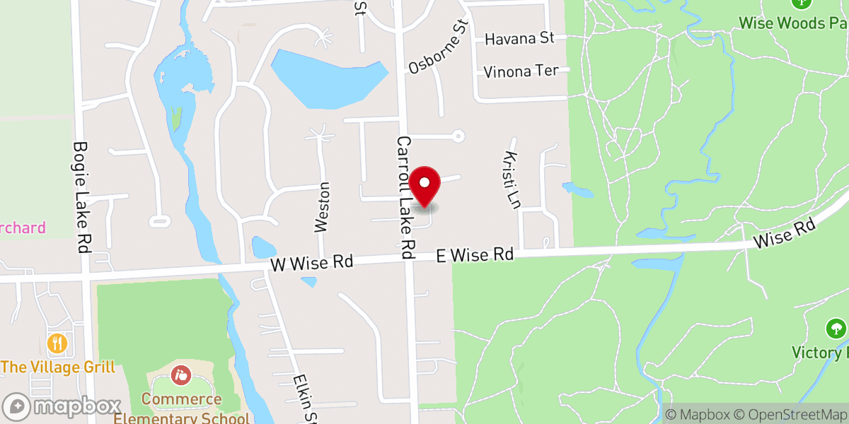 Map showing location of Commerce Church of the Nazarene