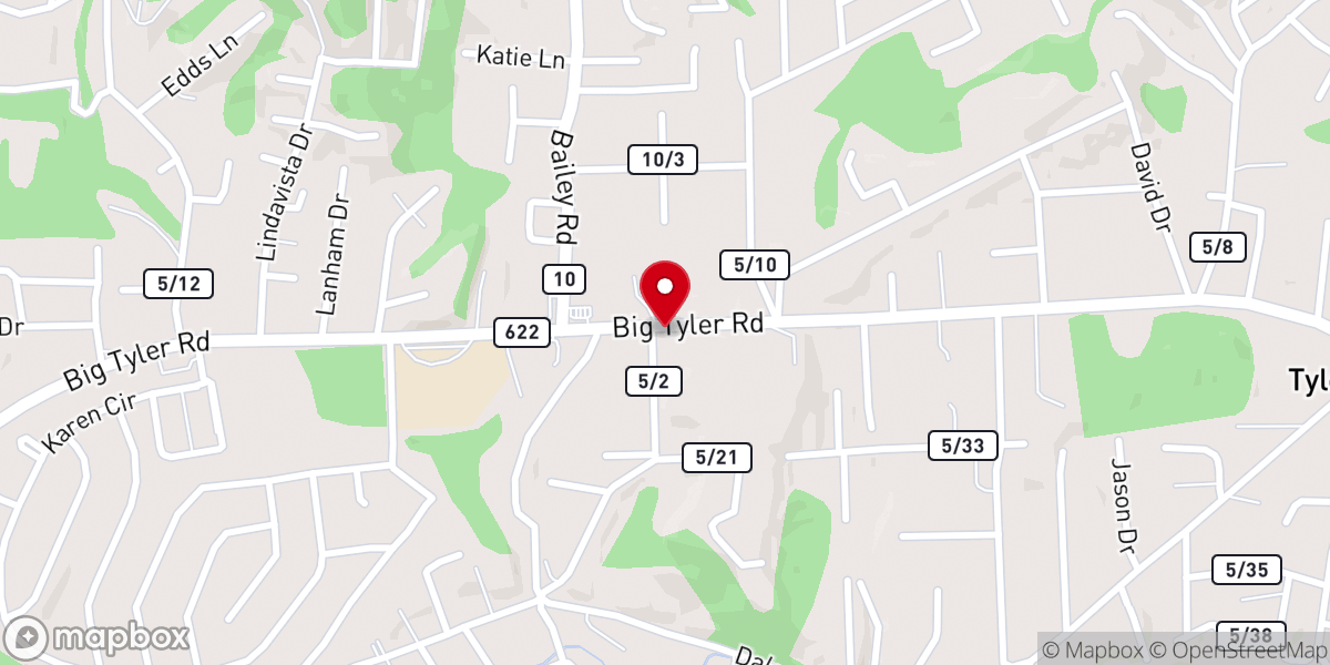 Map showing location of Community Chapel Church