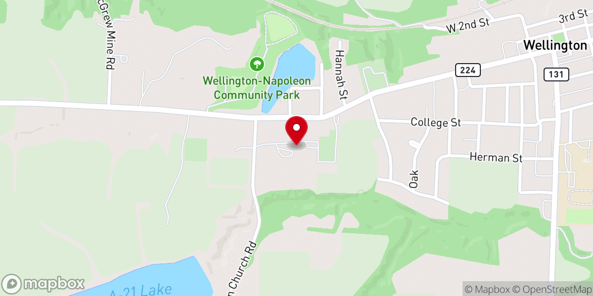 Map showing location of Community Christian Center