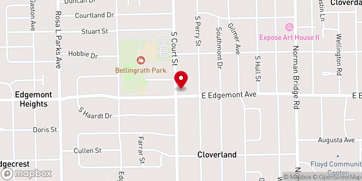 Map showing location of Community Congregational Church, UCC