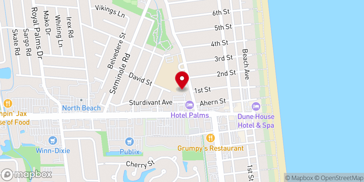 Map showing location of Community Presbyterian Church Memorial Garden