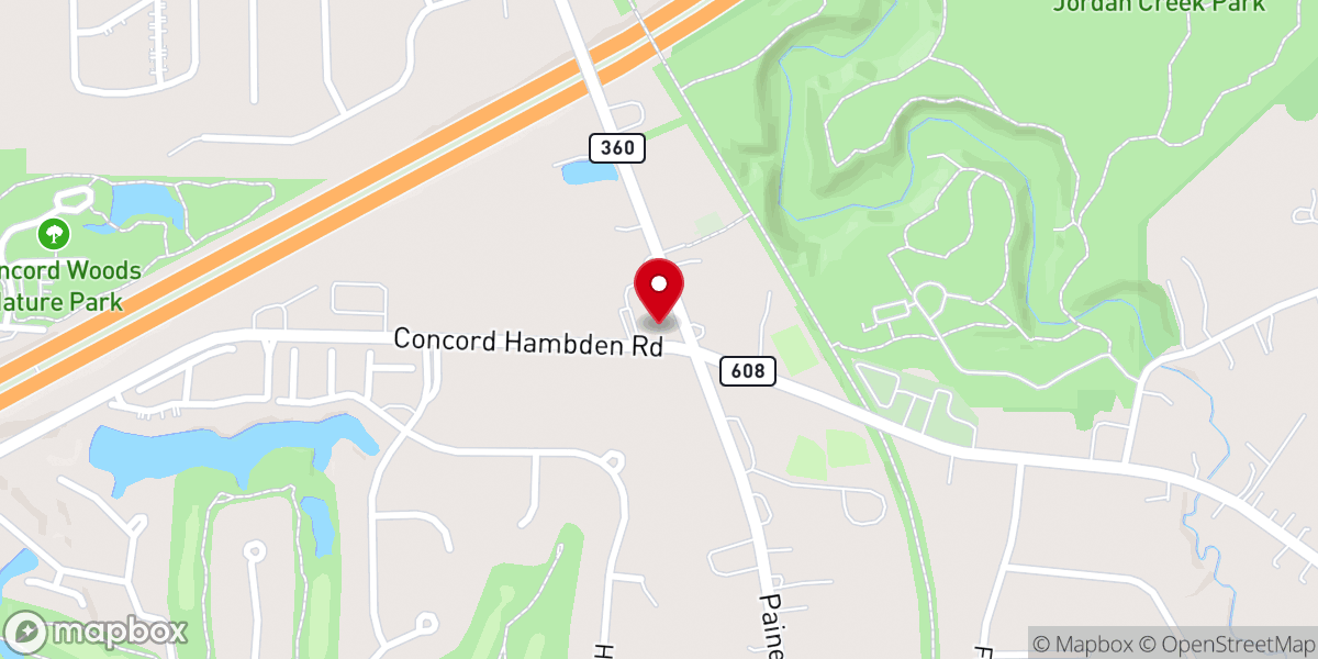 Map showing location of Concord Alliance Church