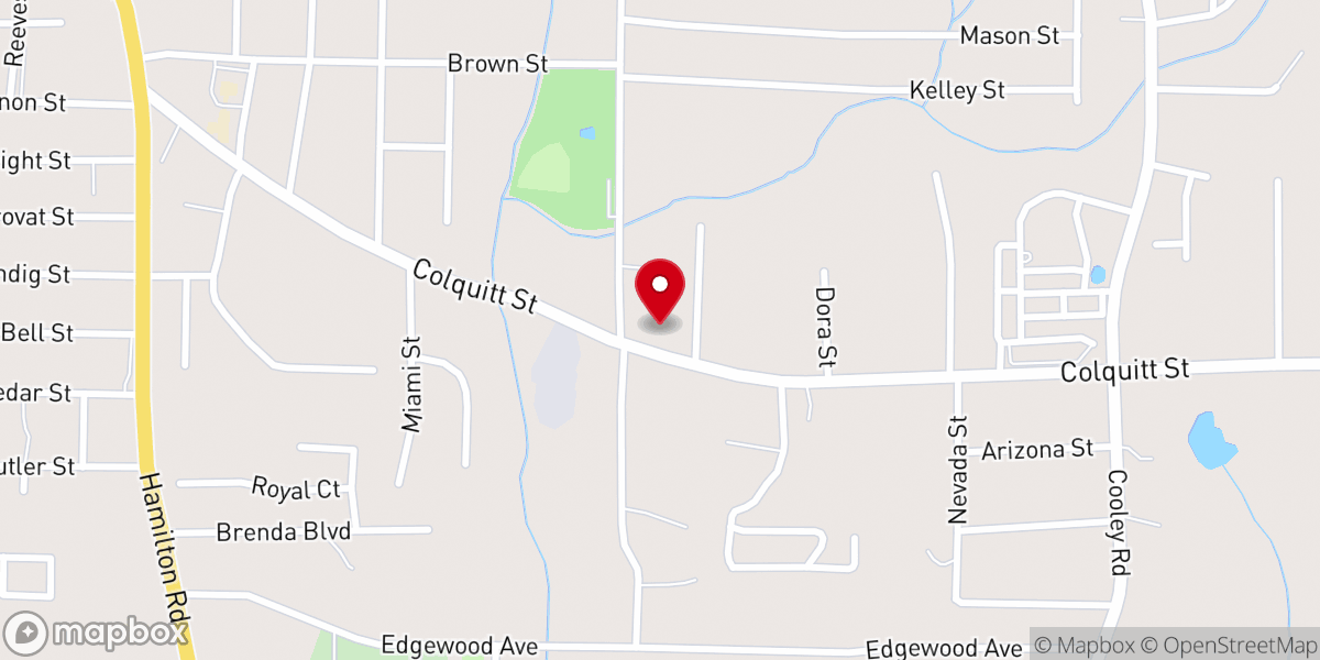 Map showing location of Confidence Missionary Baptist Church